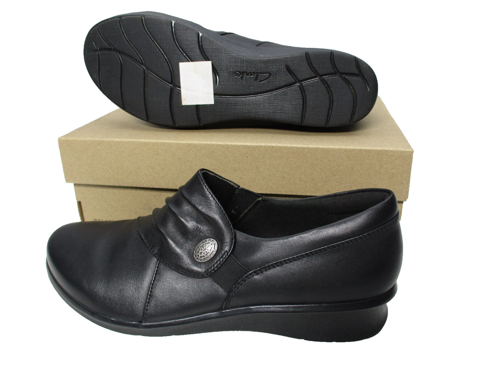 Clarks Hope Roxanne Leather Slip-On Comfort Shoes Womens Sz 7.5 M